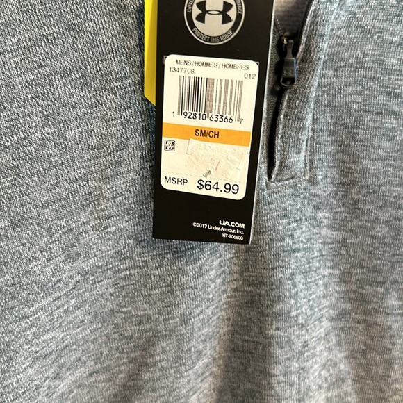Under-Armour NWT Men’s X-Storm Loose Fit ¼  Zip Cold Gear Grey Small - Picture 5 of 10